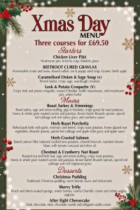 Christmas Day menu 2026
